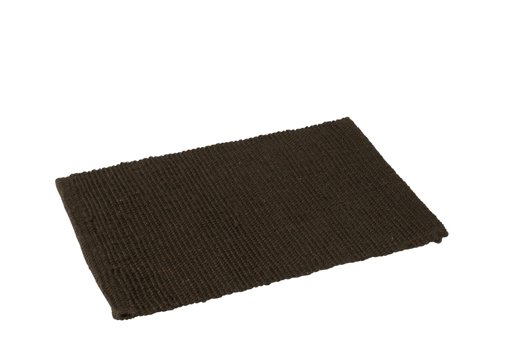 Set de table rectangulaire en jute marron foncé