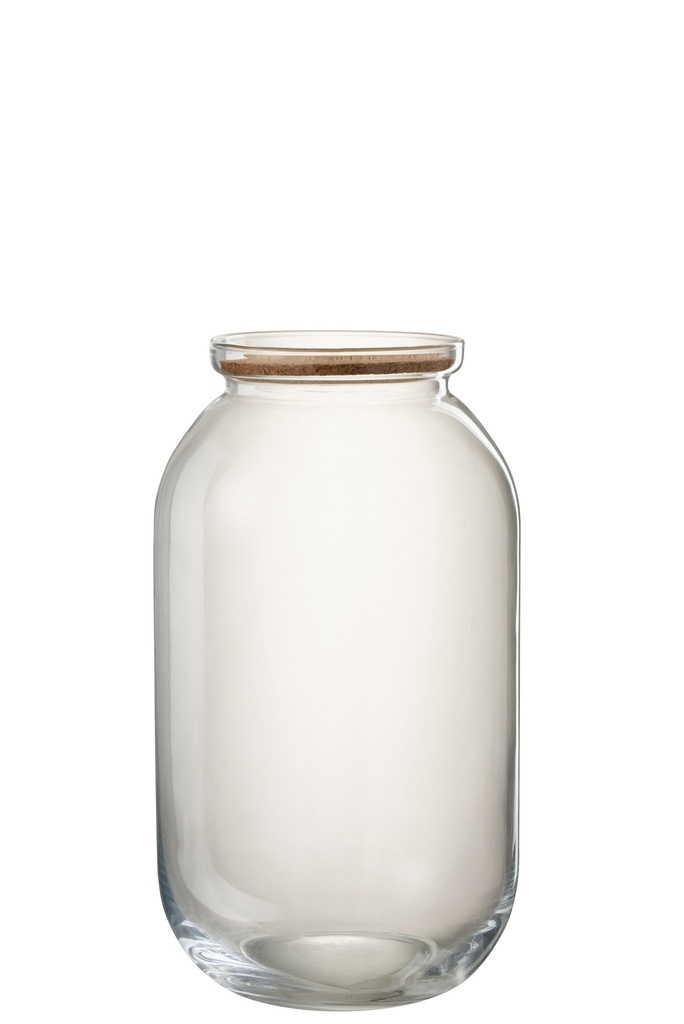 Pot Roxy Decorative Glass/Cork Transparent