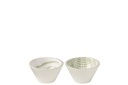 Bowl Mango Wood Green/White Small