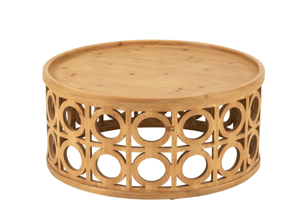 Coffee Table Carving Fir Wood/MDF