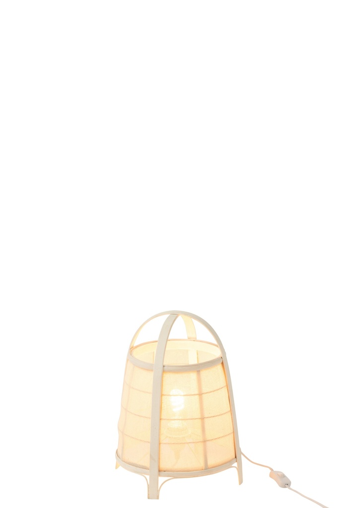 Lampe Rya Coton/Bambou Blanc Petite