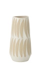 Vase Kai Grès Beige/Blanc Petit