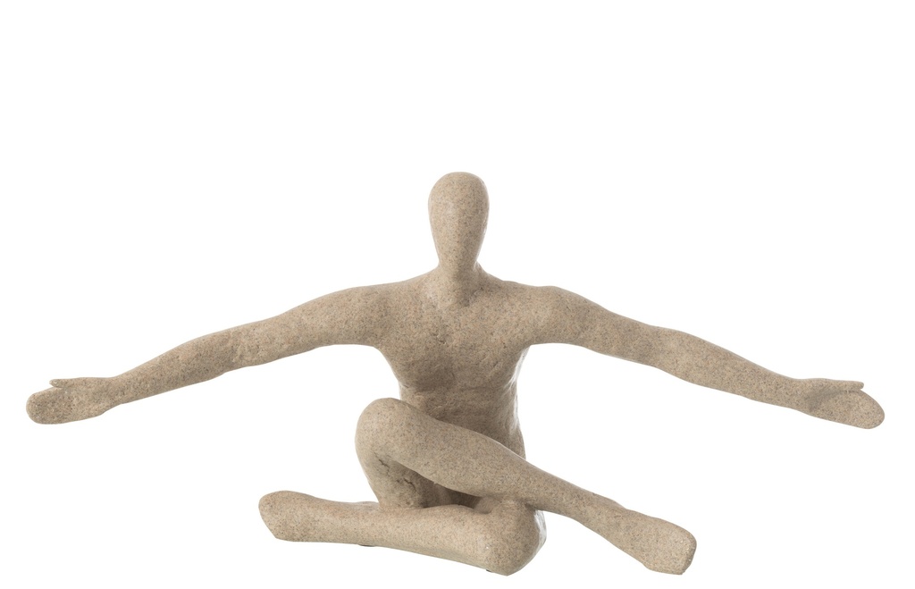 Figurine Bras Ouvert Résine Beige