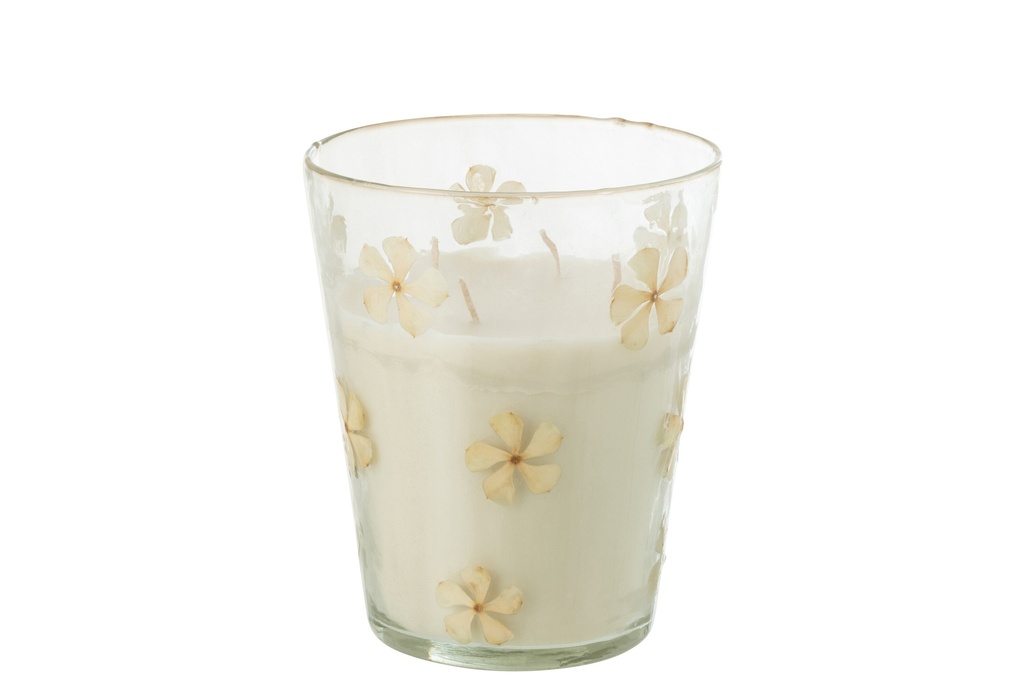Scented Candle Flower Glass Transparent