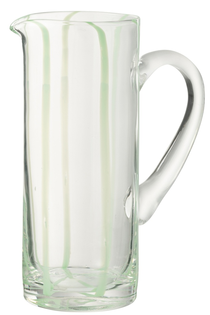 Carafe Rayures Verre Transparent/Vert