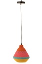 Lampe suspendue à rayures et zigzag en jonc de mer