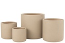 Lot de 4 pots de fleurs en argile des dunes