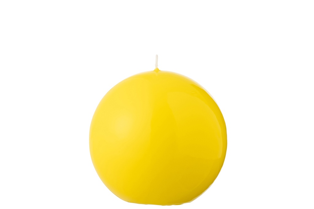 Bougie Boule Cire Jaune Fluo-30