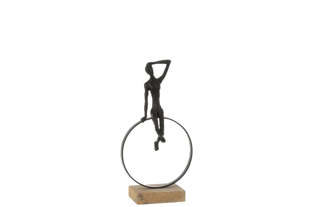 Lady On Ring Stand Resin/Iron