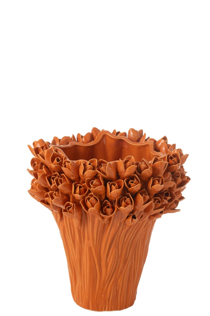 Vase Ambrosia Céramique Orange Moyen