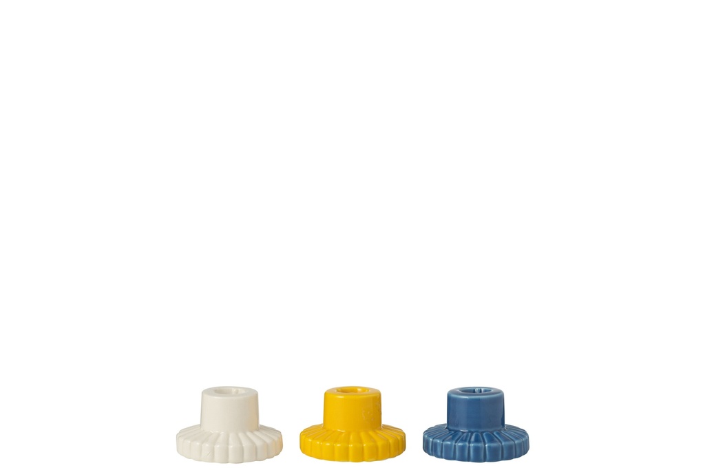 Candle Holder Lines Porcelain Mix
