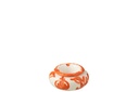 Ashtray Granada Ceramic White/Orange Small