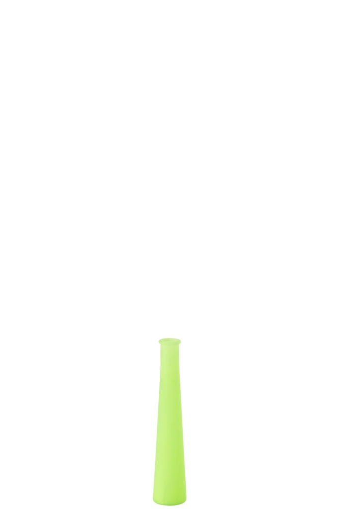 Vase Tube Glass Neon Green
