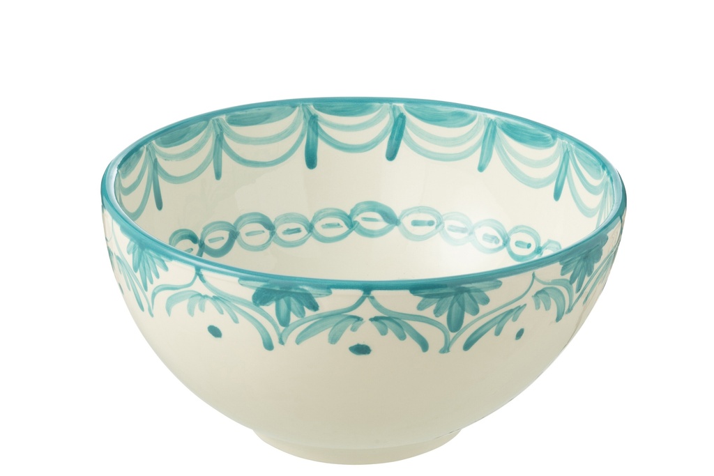Bowl Granada High Ceramic White/Aqua