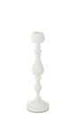 Candle Holder Monarchy Metal White