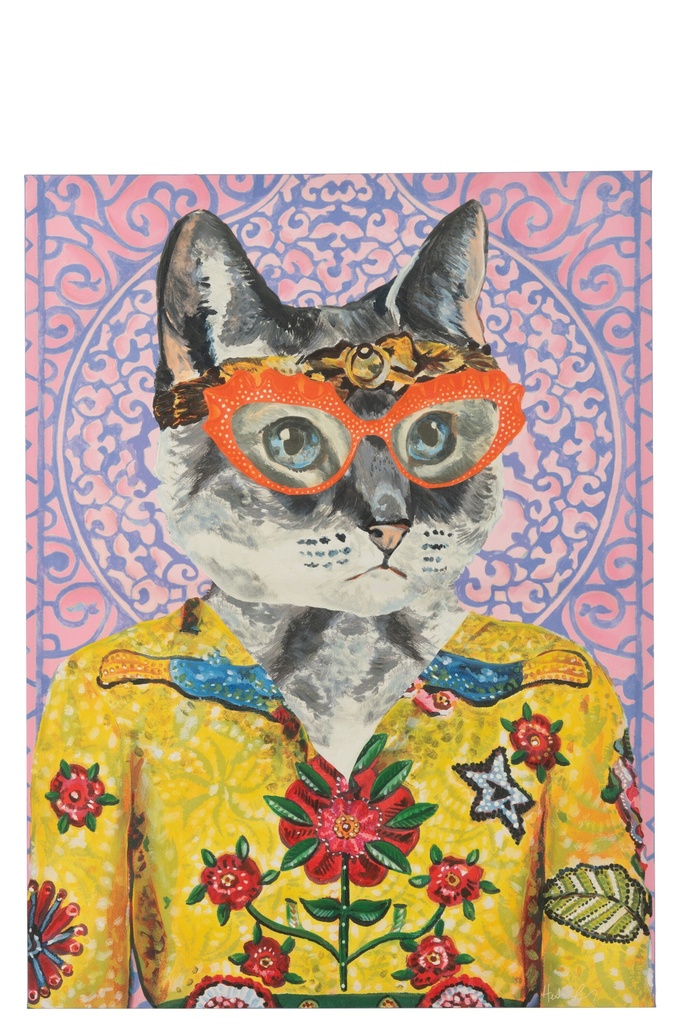 Wall Deco Cat Popart Canvas