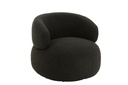 Armchair Swivel Round Foam Black