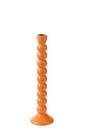 Bougeoir en bois de manguier orange