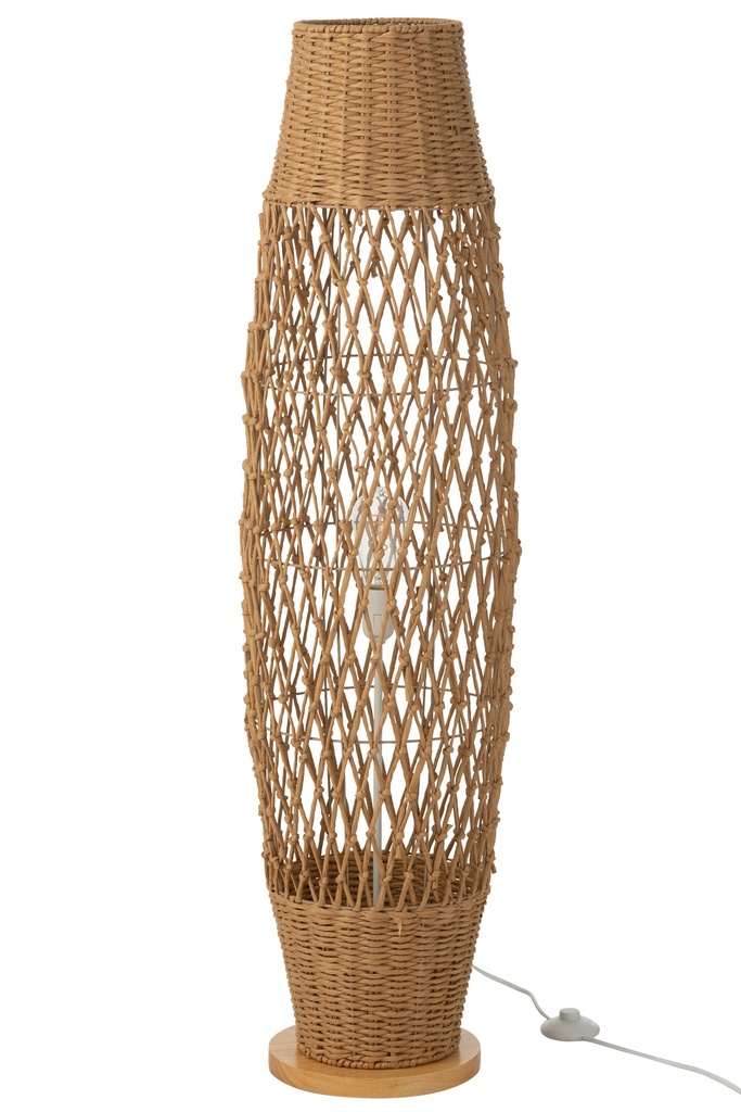 Lampadaire en métal tressé foncé