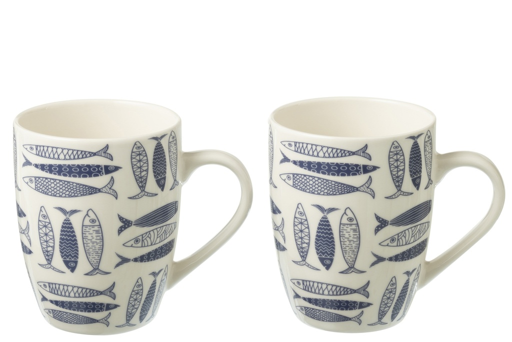 Coffret de 2 Mugs Poisson