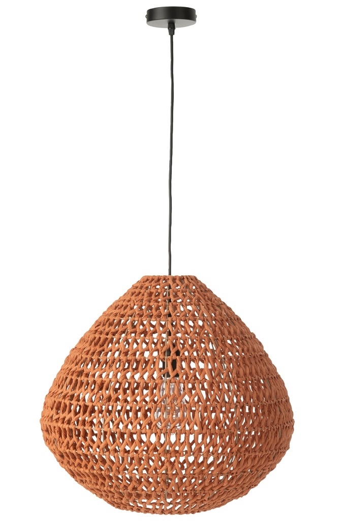 Ceiling Lamp Braided Metal Orange
