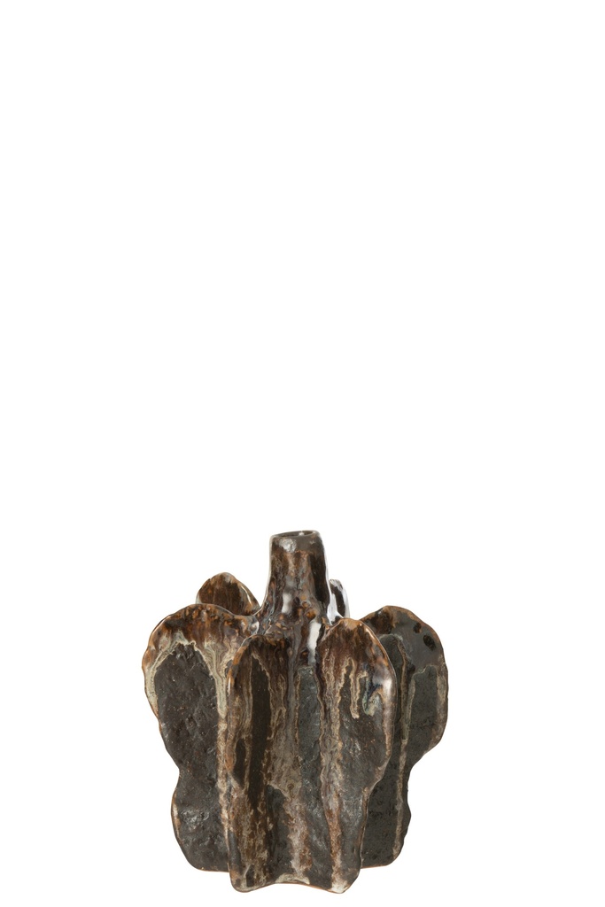 Vase Naga Céramique Marron/Noir Petit