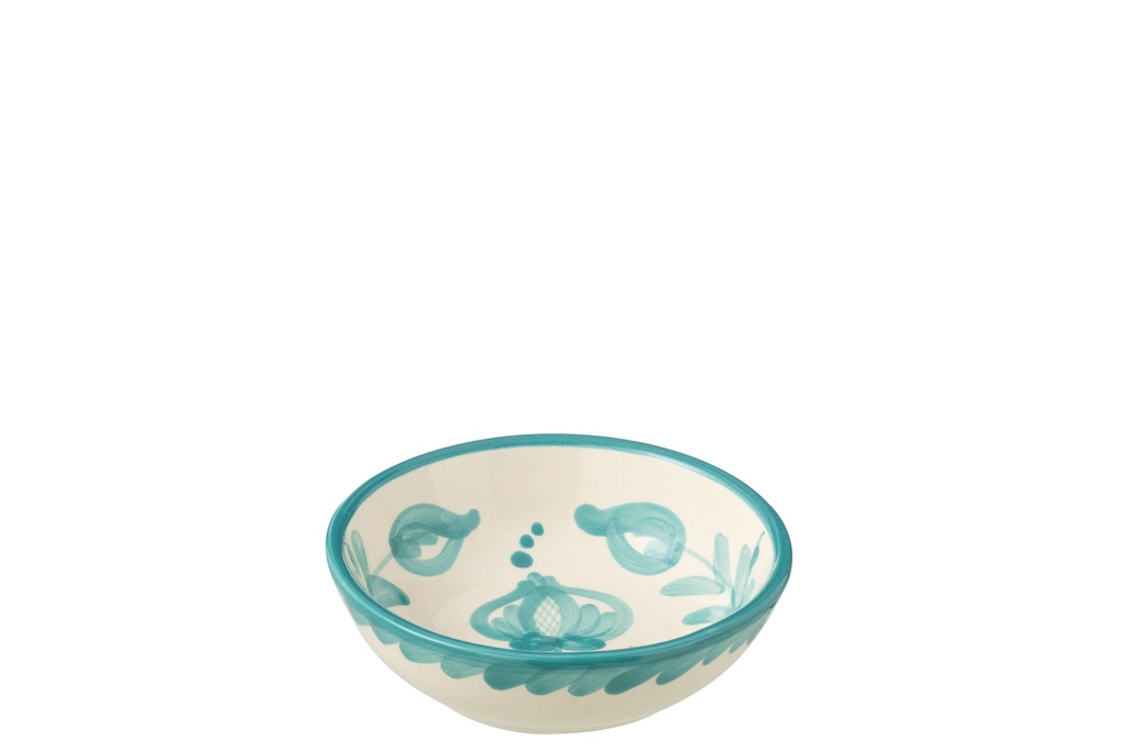 Bowl Granada Low Ceramic White/Aqua