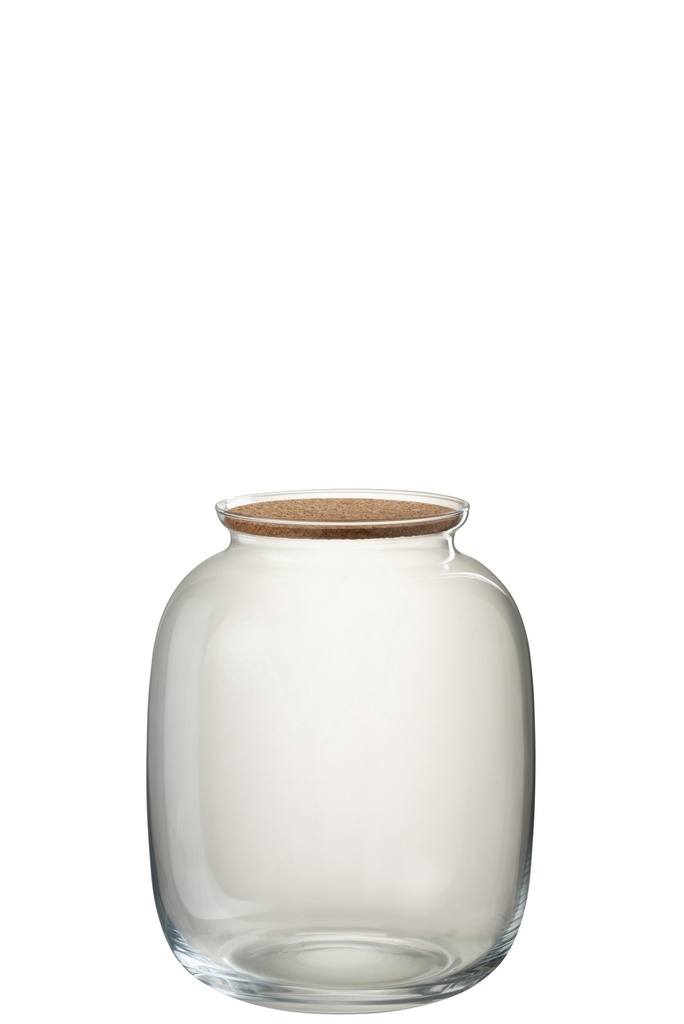Pot Roxy Decorative Glass/Cork Transparent