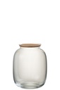 Pot Roxy Décoratif Verre/Liège Transparent