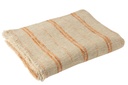Plaid Rayures Lin/Coton Beige/Rouille