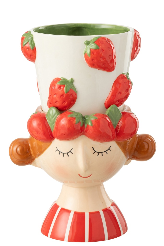 Pot de fleurs 2 pièces Fille aux fraises