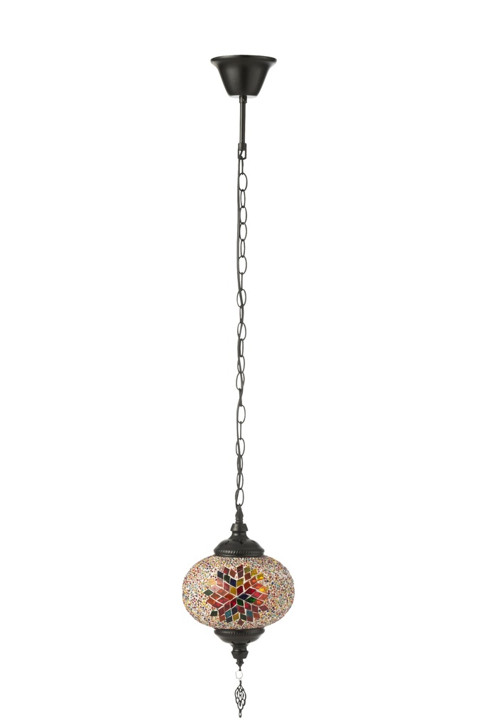 Haning Lamp Mosaic Glass/Metal Orange