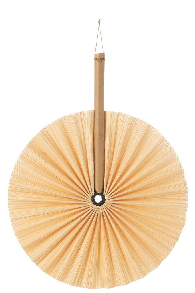 Fan Wall Decoration Round Bamboo