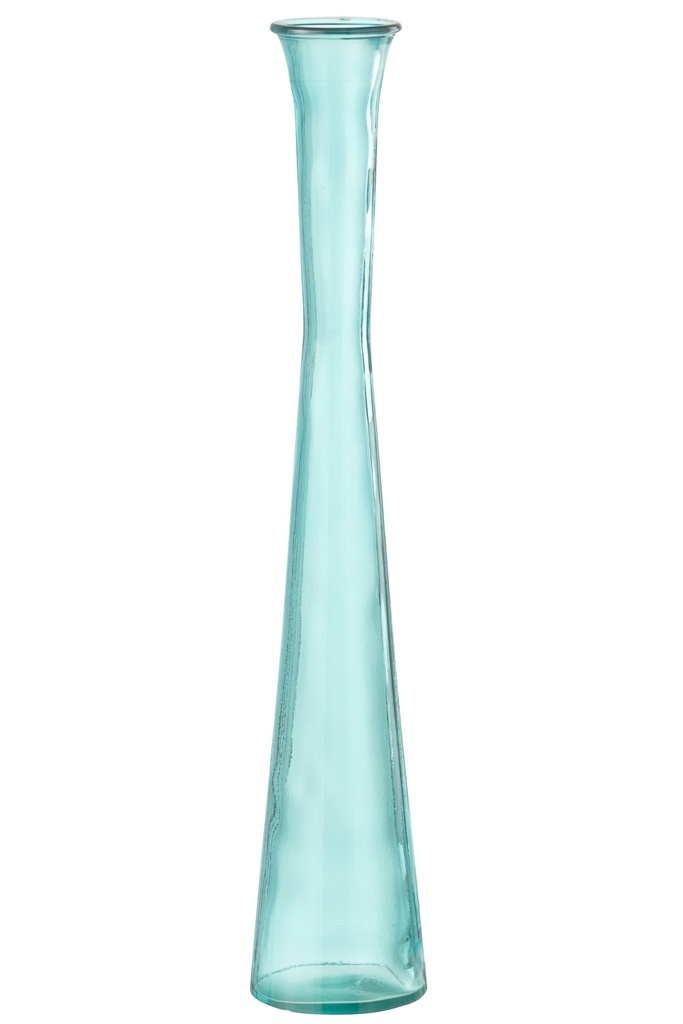 Vase Tube Glass Aqua