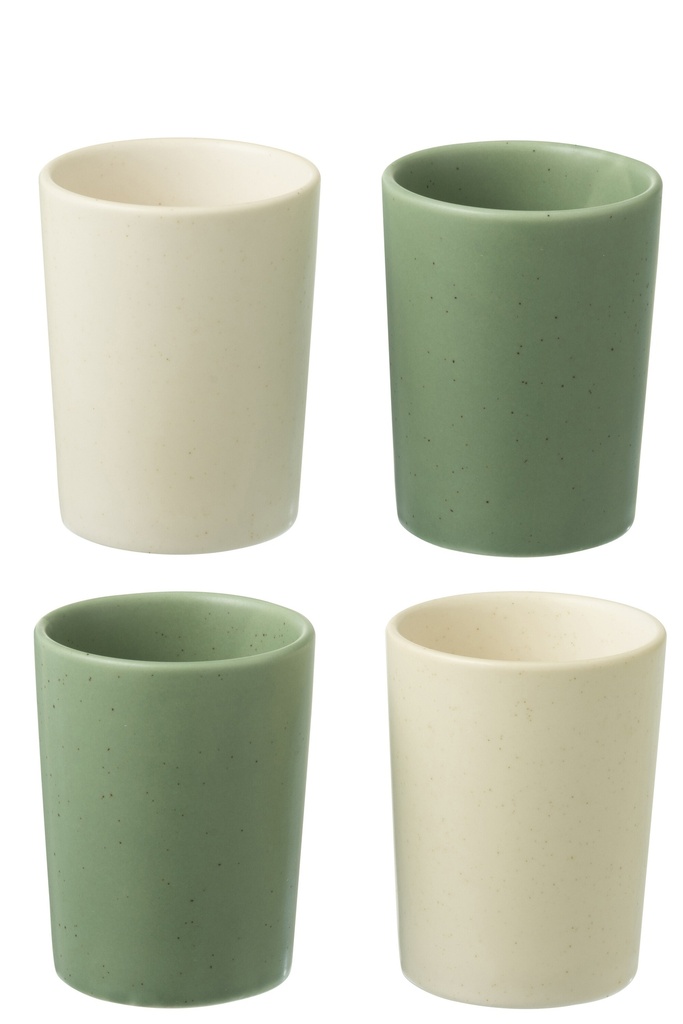 Box Of 4 Cups Ceramics