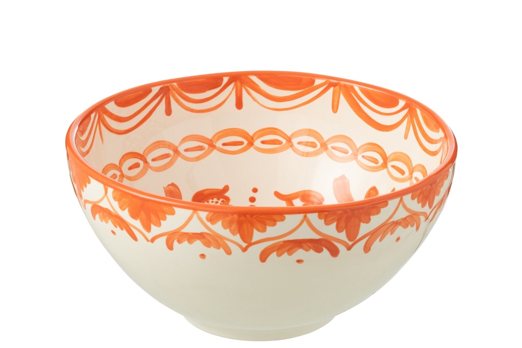 Bol Granada High Ceramic Blanc/Orange