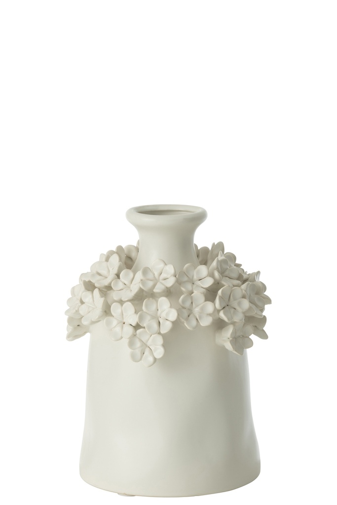 Vase Yucca Flower Ceramic White