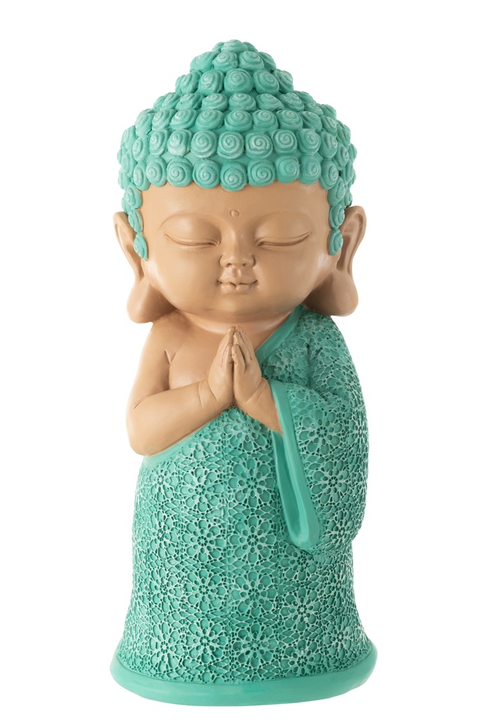 [50432] Monk Praying Resin Azure
