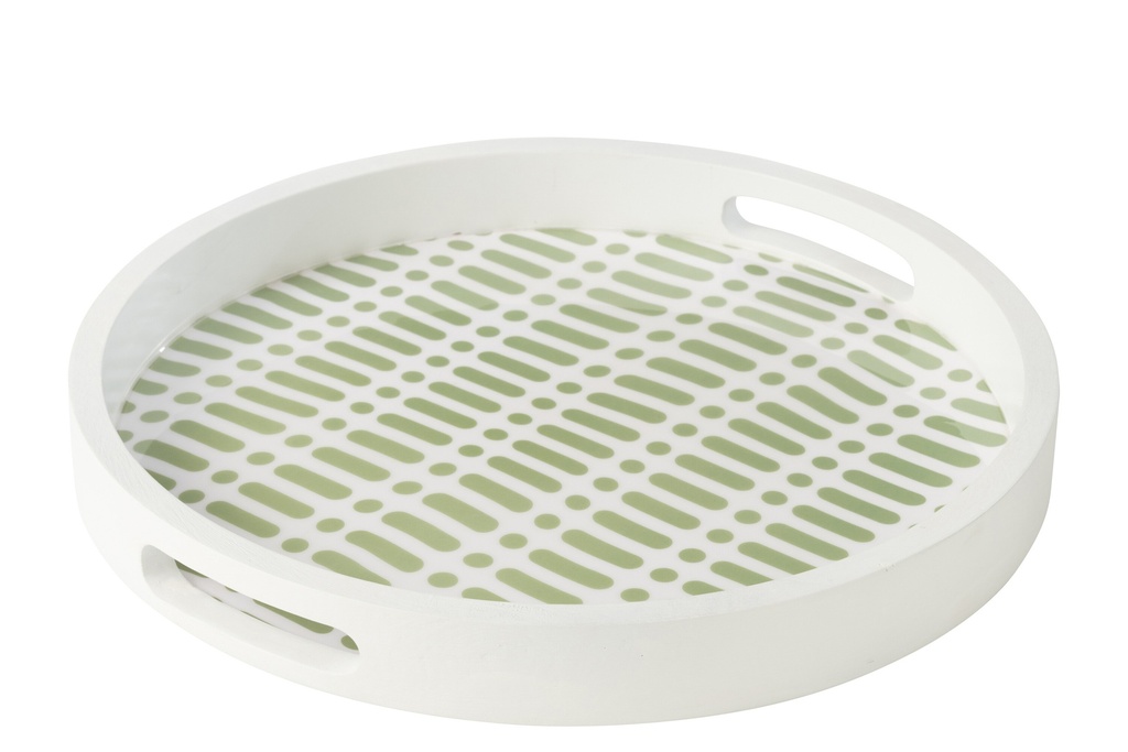 Tray Round With Handles Mango