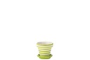Flowerpot+Plate Granada Stripes Handmade/Handpainted Ceramic