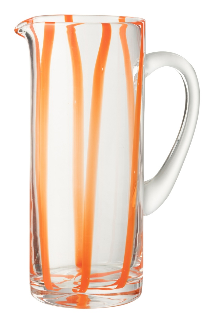 Carafe Rayures Transparent/Orange