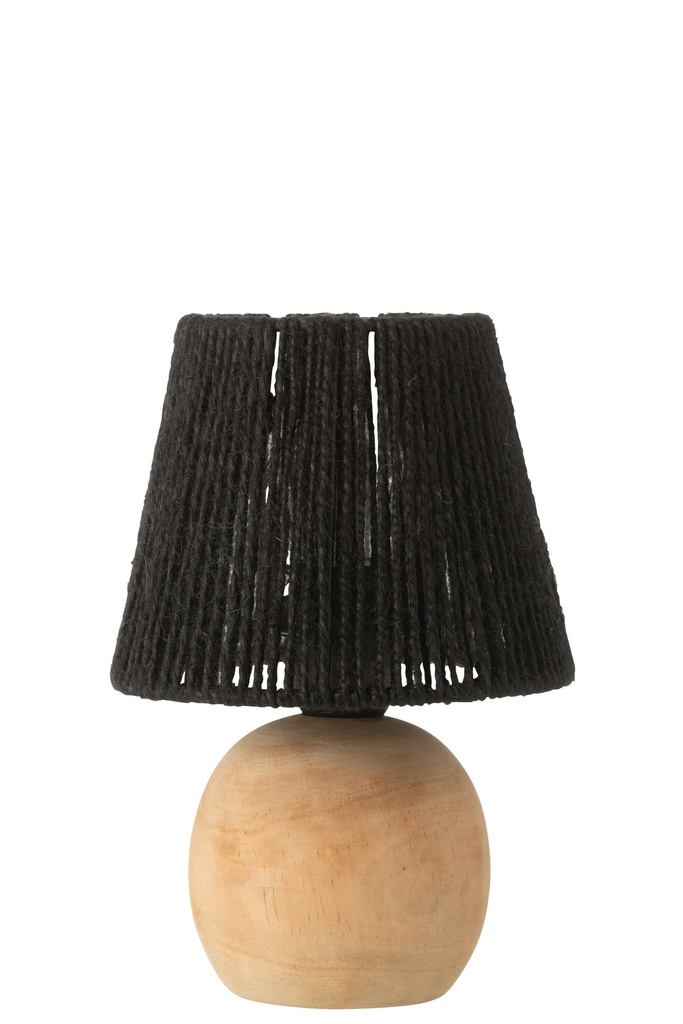 Lampe de table LED Bois/Métal Noir