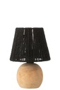 Lampe de table LED Bois/Métal Noir
