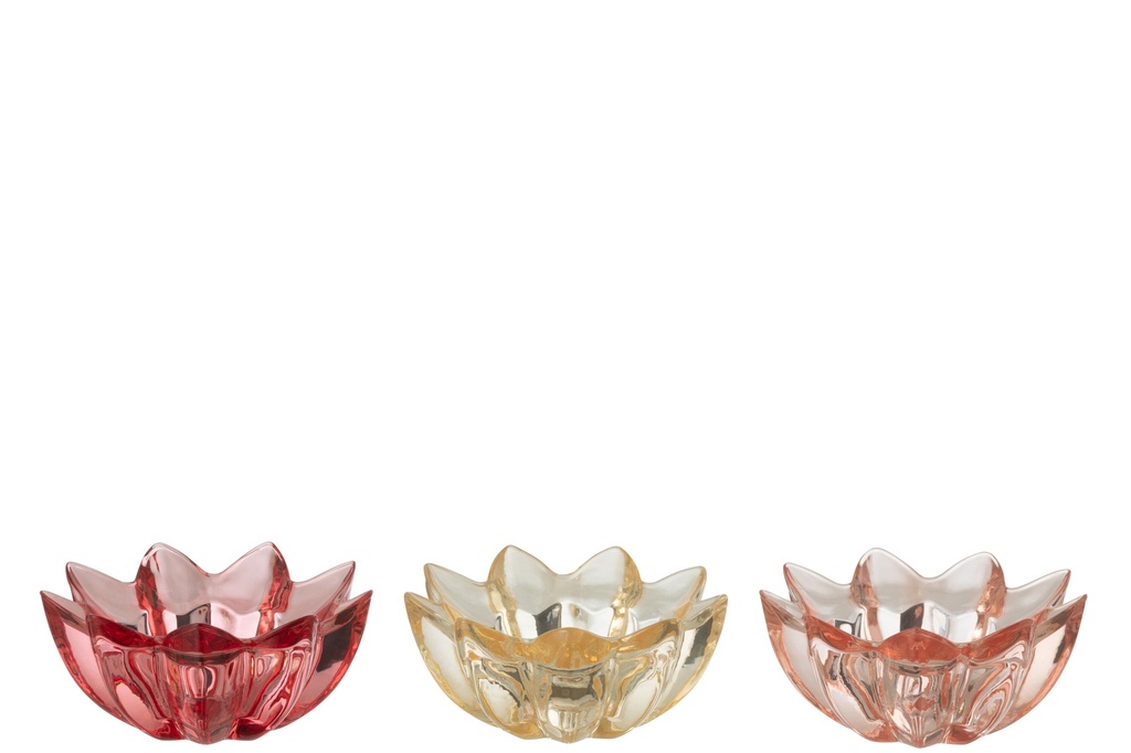 Photophore Fleur Verre Chaud