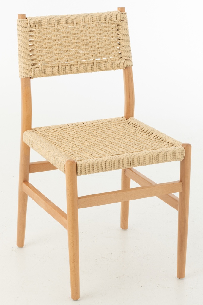 Chaise Lap Bois de Hêtre/Corde Naturelle