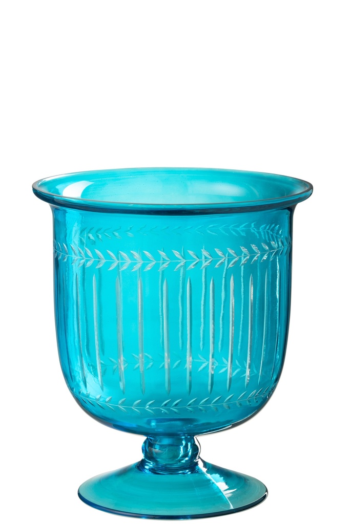 Ouragan/Vase Tarifa Verre Azur