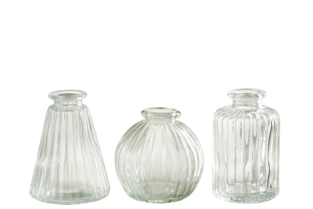 Vase Tola en verre transparent assortiment