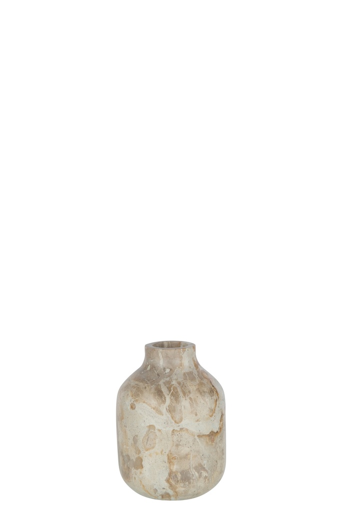 Vase Bouteille Marbre Beige Grand