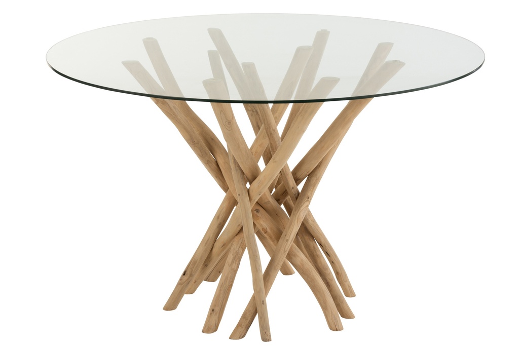 Table à manger Branches Ronde en Teck