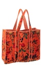Sac fourre-tout Oiseaux/Fleurs en velours de coton